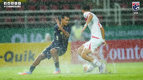 Kết quả U23 Lebanon 2-2 U23 Thái Lan: Bị hoãn vì mưa to, U23 Thái Lan vẫn đứng đầu bảng